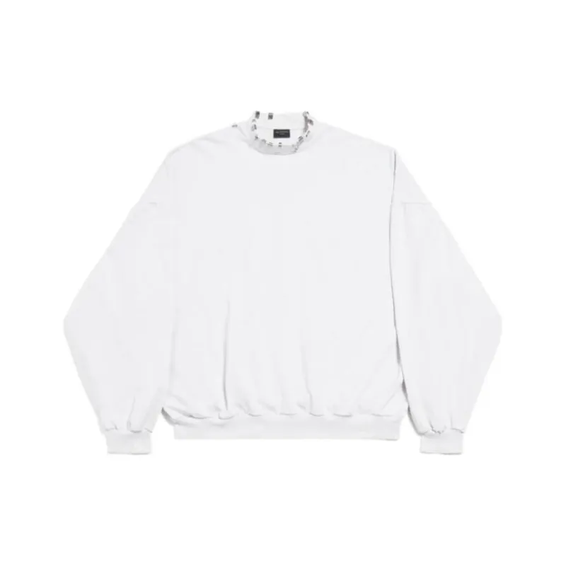 Balenciaga Pierced Round Sweatshirt Oversized In Faded-6