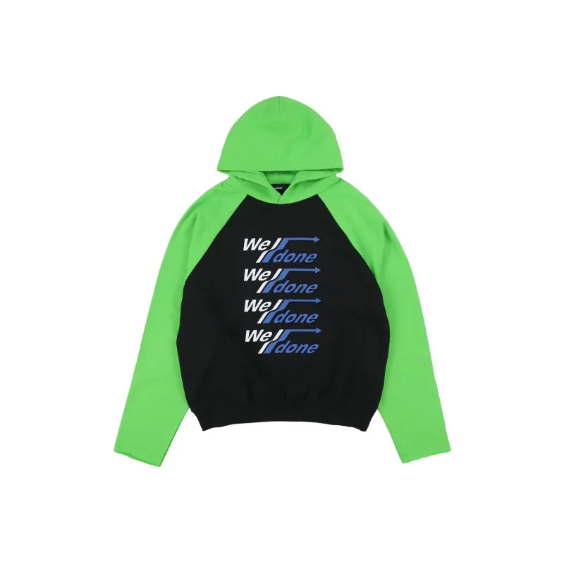 WE11DONE Sweatshirt Unisex Black Green-0