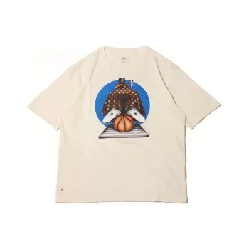JORDAN X Darien Birks Printed 'Beige' T-shirt