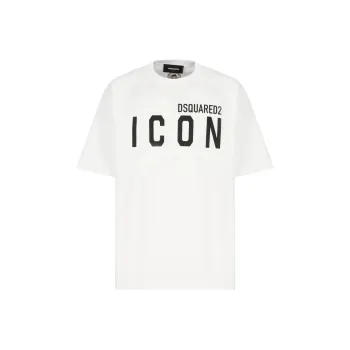 DSQUARED 2 Icon Logo Printed Crewneck T Shirt