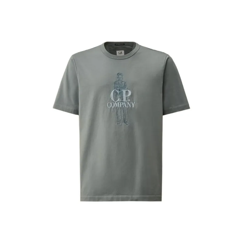 C.P. Company British Sailor embroidery T shirt-0