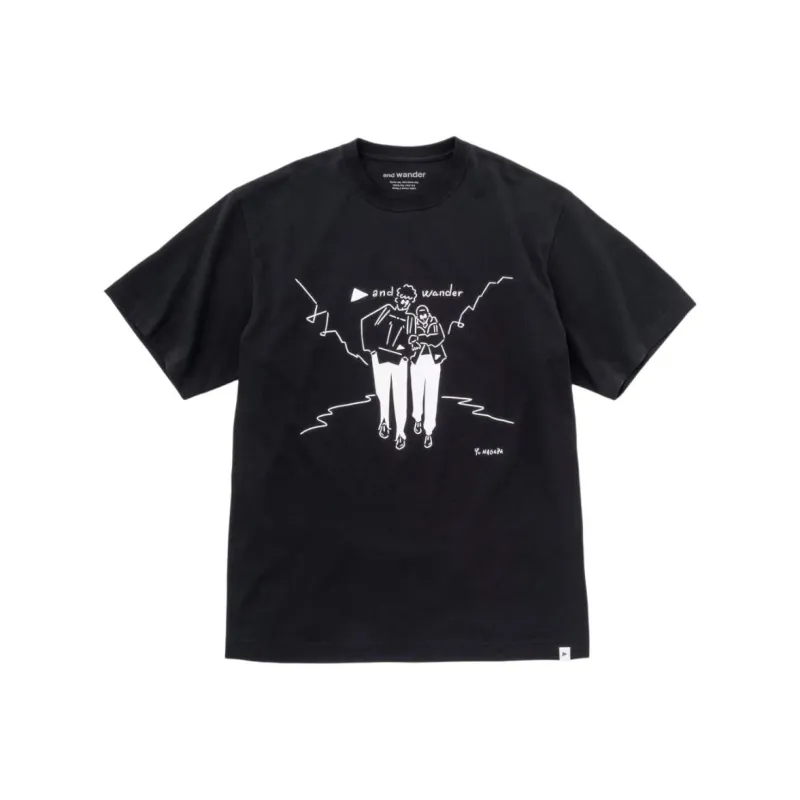 And Wander T Shirt Unisex Black-0