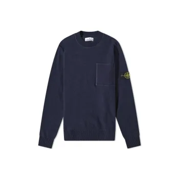 STONE ISLAND 523D2 Soft Cotton With Mix Fabric Knit Sweater