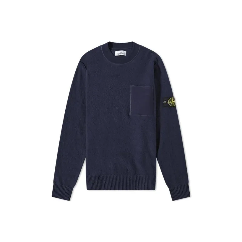 STONE ISLAND 523D2 Soft Cotton With Mix Fabric Knit Sweater-0