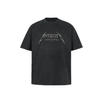 Antidote Worldwide T Shirt Unisex Washed Black