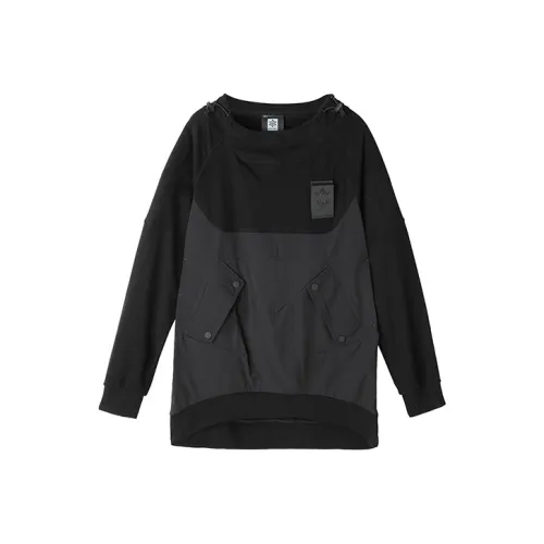 NORVINCY Chinese Fashion Trend Without Hood Pullover Crew Neck Raglan Sleeve Sweatshirt Unisex