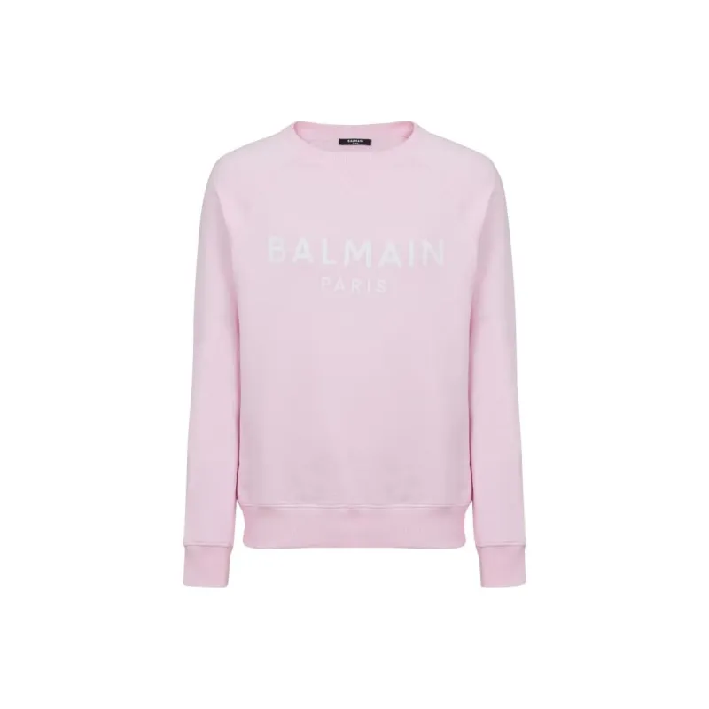 BALMAIN Paris Logo print Cotton Sweatshirt-0