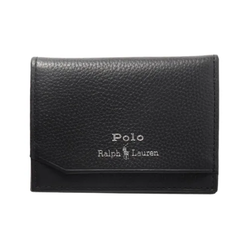 Polo Ralph Lauren Full Grain Leather Card Holder Men's Black