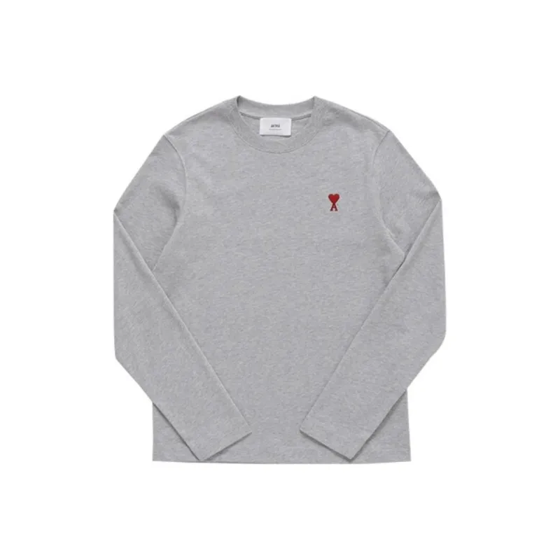AMIPARIS Paris Ami De Coeur Logo Embroidered Long Sleeved T Shirt-0
