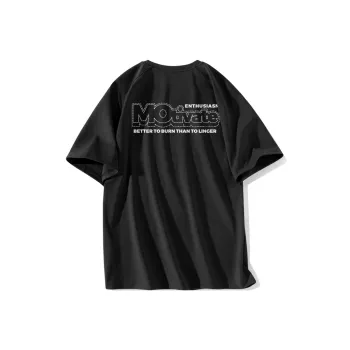 MINISO T Shirts Unisex Black YIncentive Font Chest Logo _YIncentive Font Back Logo