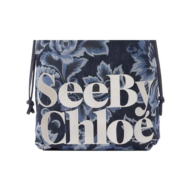 See By Chloe Cotton With Polyester Handbag Trumpets Women's Blue-2