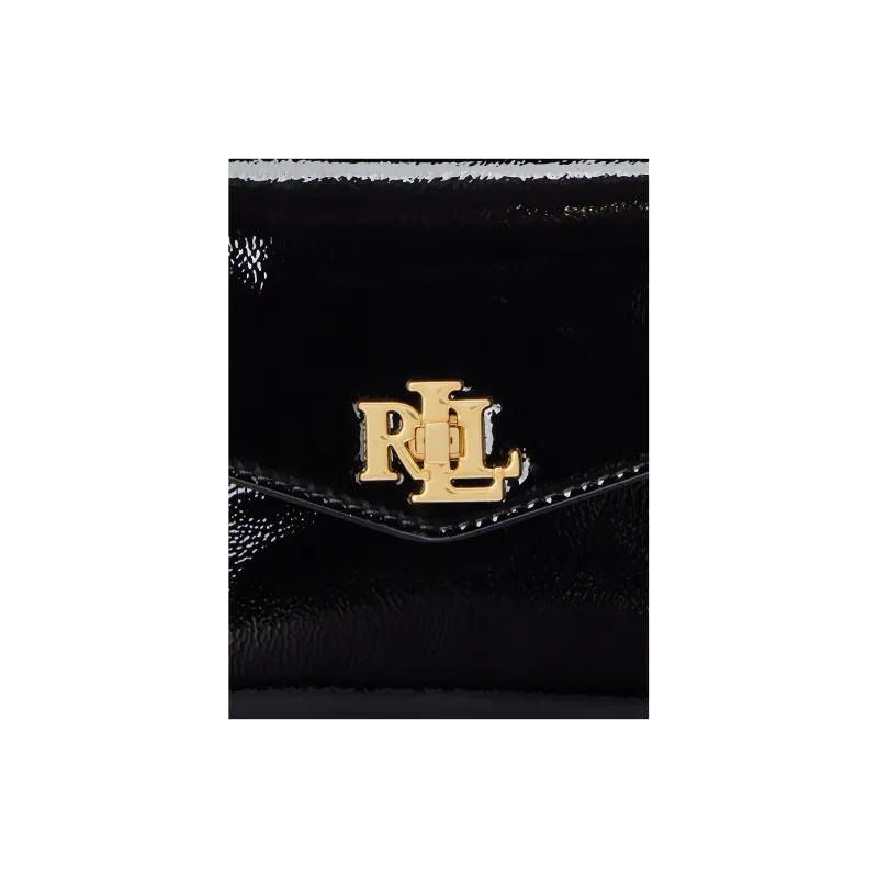 LAUREN RALPH LAUREN Natural Leather One Shoulder Handbag Trumpets Women's Black-4