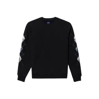 NOAH Argyle Appliqué Sweatshirt