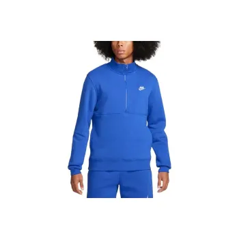 Nike Brushed-Back 1/2-Zip Pullover Sweatshirt Men's Blue