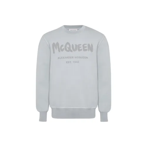 Alexander McQueen Graffiti Logo Printed Crewneck Sweatshirt