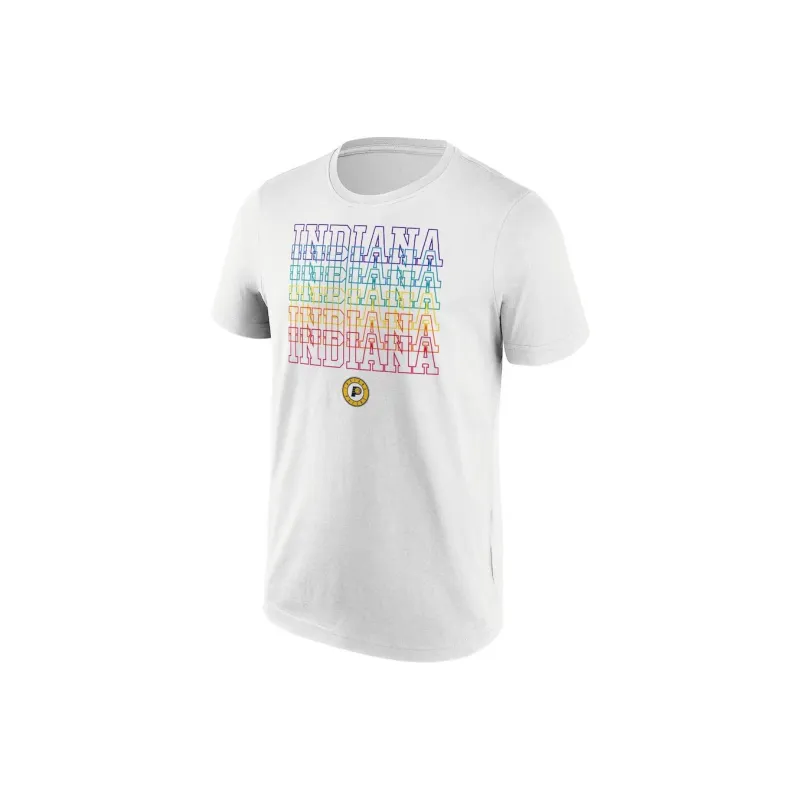 NBA Indiana Pacers Pride Graphic T-Shirt Men's White-0
