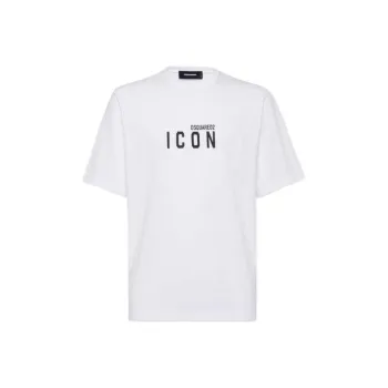DSQUARED 2 Icon Logo Printed Crewneck T Shirt