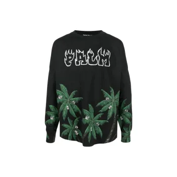 PALM ANGELS Palms&Skull Over L/S T Shirt