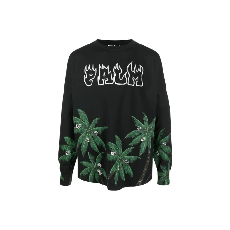 PALM ANGELS Palms&Skull Over L/S T Shirt-0