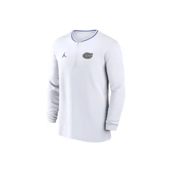 JORDAN Florida Gators Sideline Coach Men's JORDAN Dri FIT College 1/2 Zip Long Sleeve Top