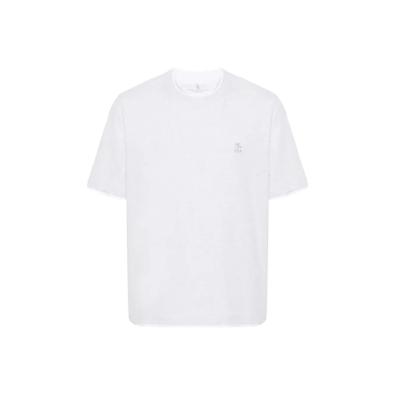 Brunello Cucinelli Layered Effect Crewneck T Shirt-0