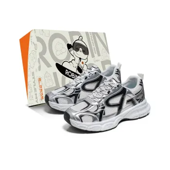 ROBINHOOD Cushioning Slip Resistant Abrasion Resistant Breathable Low Top Chunky Sneakers Men's Box