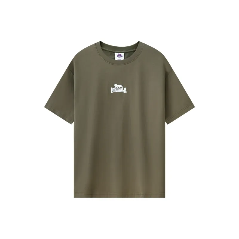 LONSDALE T Shirt Unisex Gray Green-0
