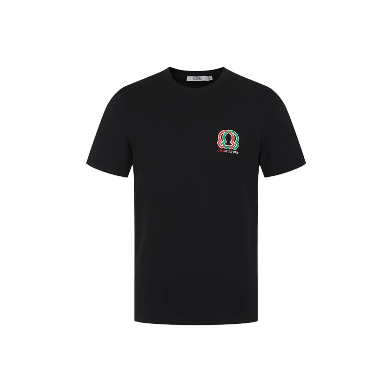 C'N'C Smudge & Distortion Series Fall And Winter Short Sleeved T Shirts Men-0
