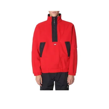 MSGM Logo Plaque Half Zip Sweater