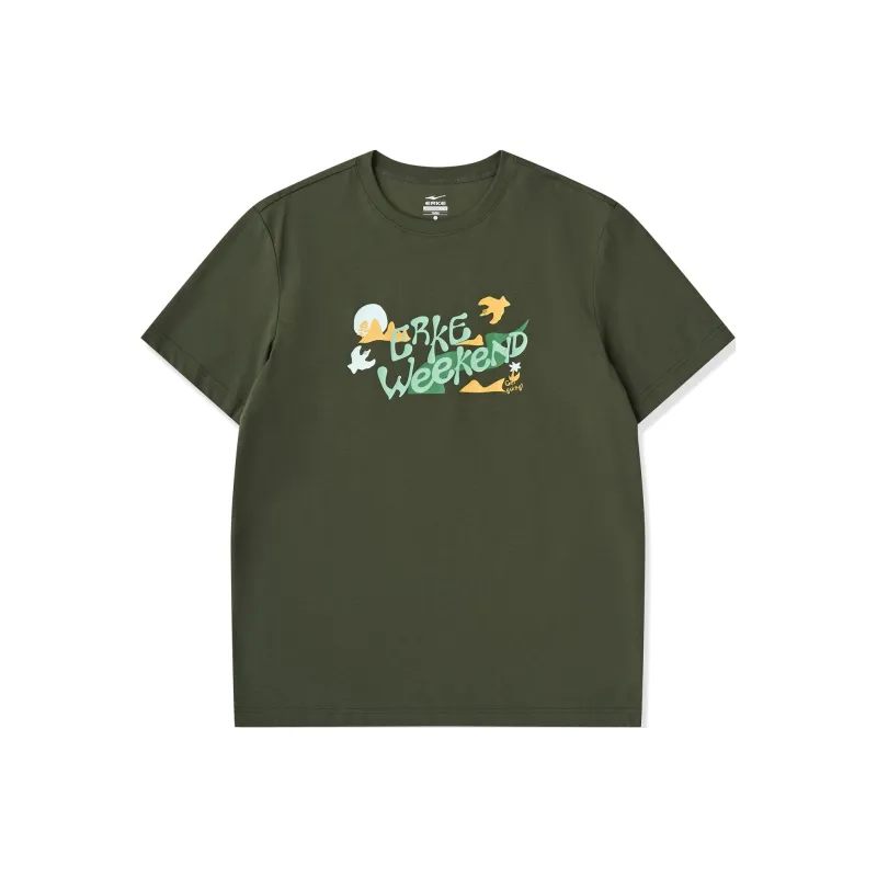 Erke T Shirt Unisex Army Island Green-0