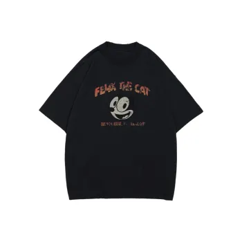 XVESSEL Felix Cat Co branded Series T Shirts Unisex Black