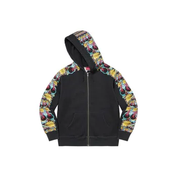 Supreme Skulls Zip Up Hooded Sweatshirt