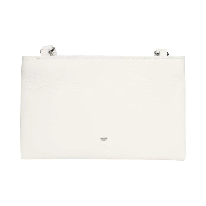 WEEKEND MaxMara Cow Leather Shoulder Bag Women's Ecru-0
