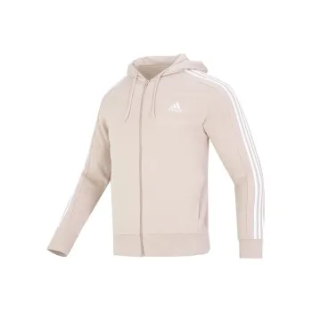 Adidas Essentials French Terry 3 Stripes Full Zip Hoodie