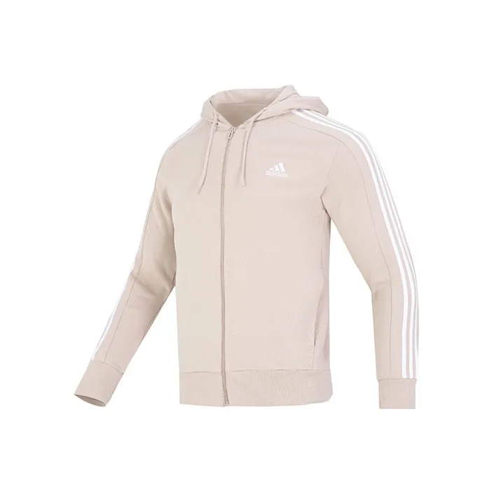 Adidas Essentials French Terry 3 Stripes Full Zip Hoodie-0