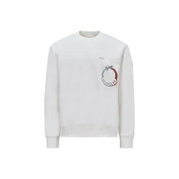 Moncler SS24 Sweatshirt Men's White