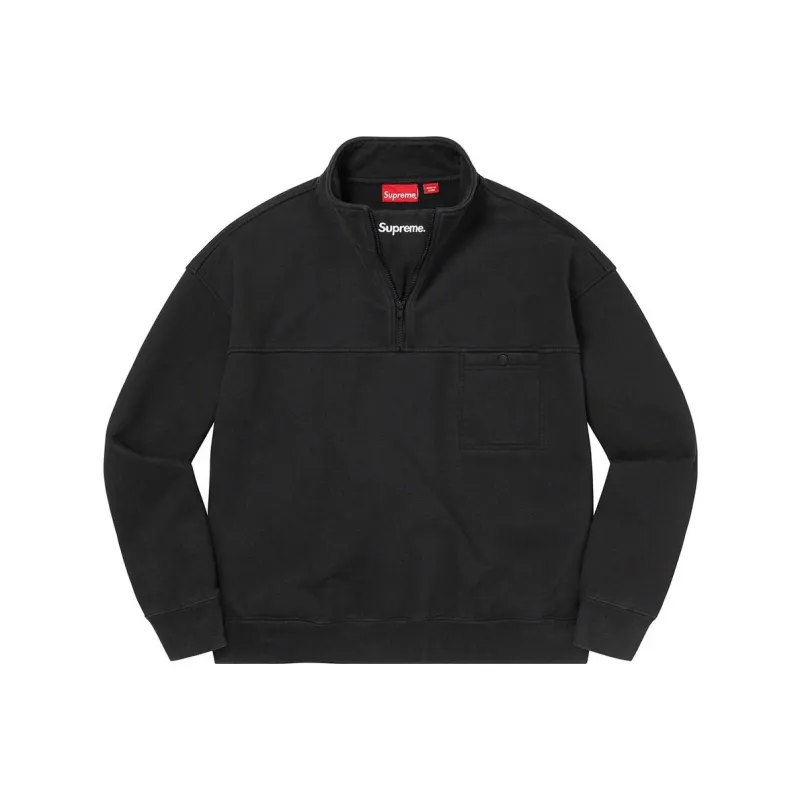 Supreme Washed Half Zip Pullover-0