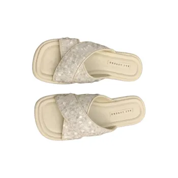 Yamada Hyakuju Slippers Beige Silver