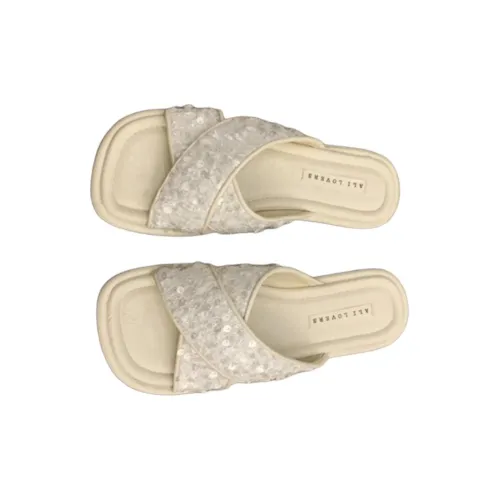 Yamada Hyakuju Slippers Beige Silver