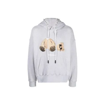 PALM ANGELS Papunk Bear Lurex Fleece Hoodie