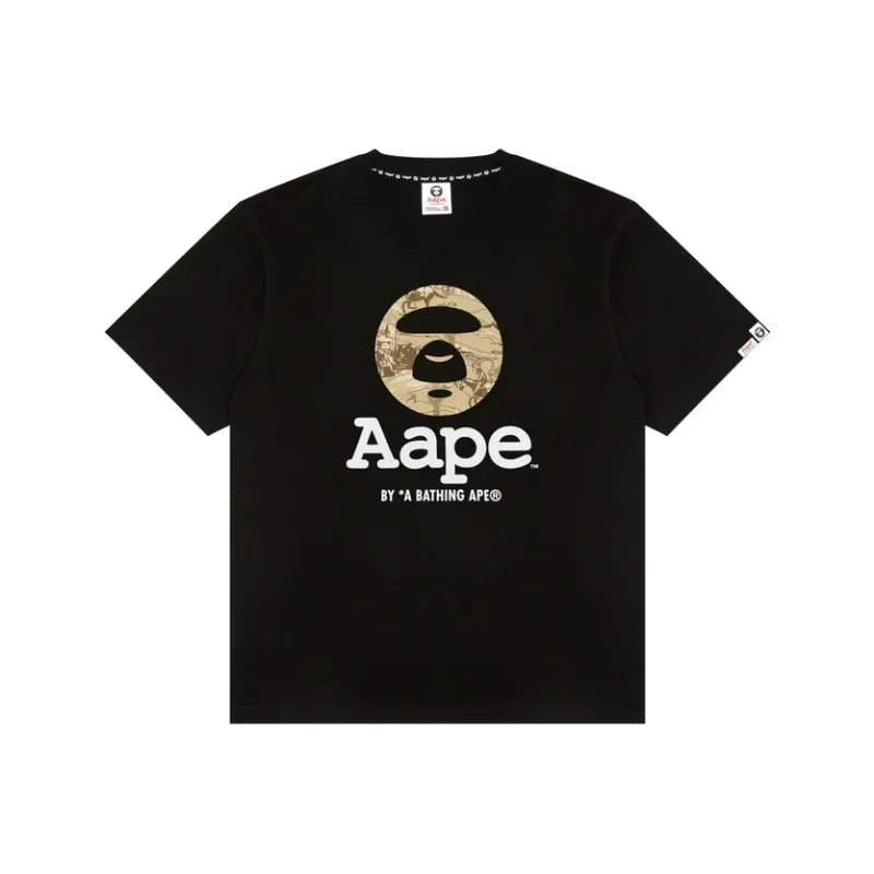 Aape Moonface Logo Short Sleeves Tee-0
