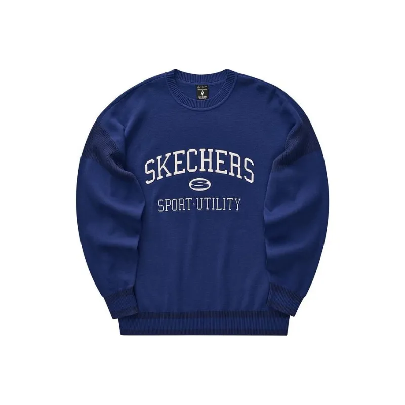 Skechers Colorful Sweatshirt Unisex Navy Blue-0