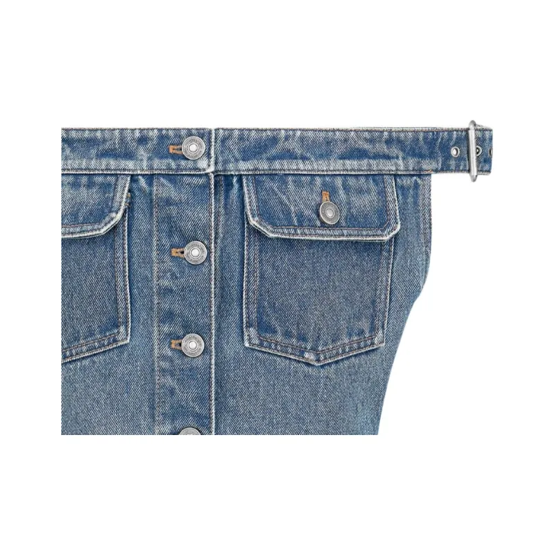 DIOR SS25 Strapless Top Women's Blue-2