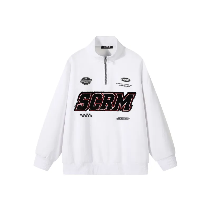 SCRM Half Turtleneck Loose Fit Sweatshirt Unisex-4
