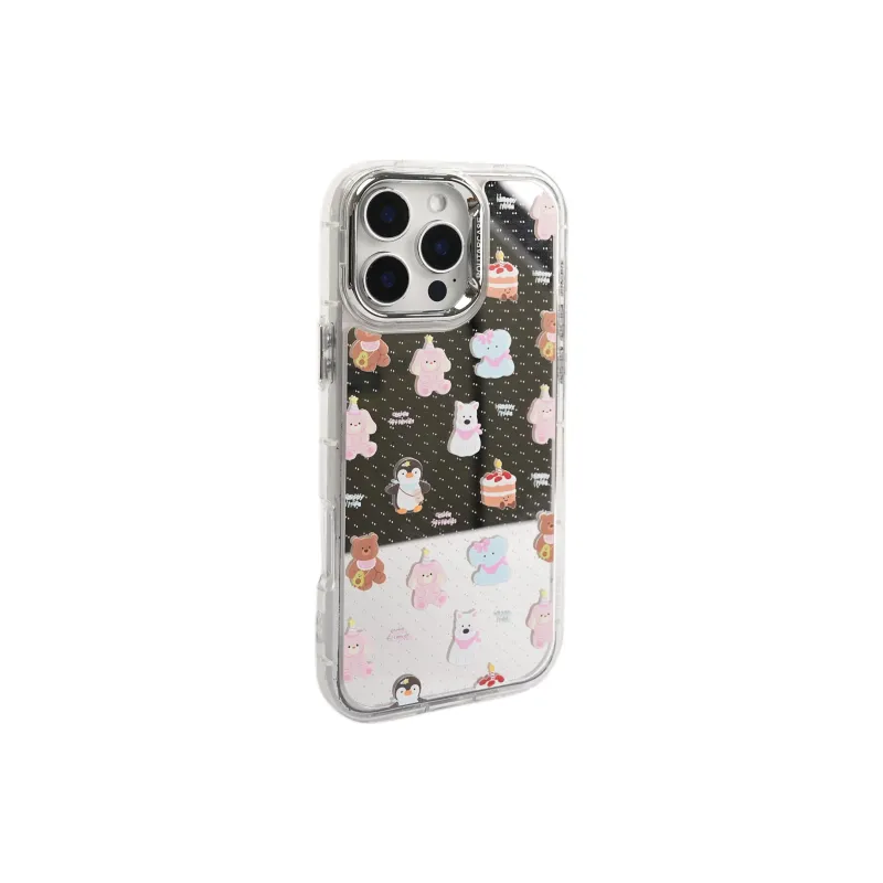 Wei Xin Acrylic Material Mirror Finish Jellycat Phone Cases Compatible With IPhone 16/15 Pro Max/Apple 13/14 Pro/Max-4