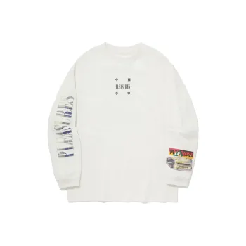 LiNing x PLEASURES T Shirt Unisex Champagne White
