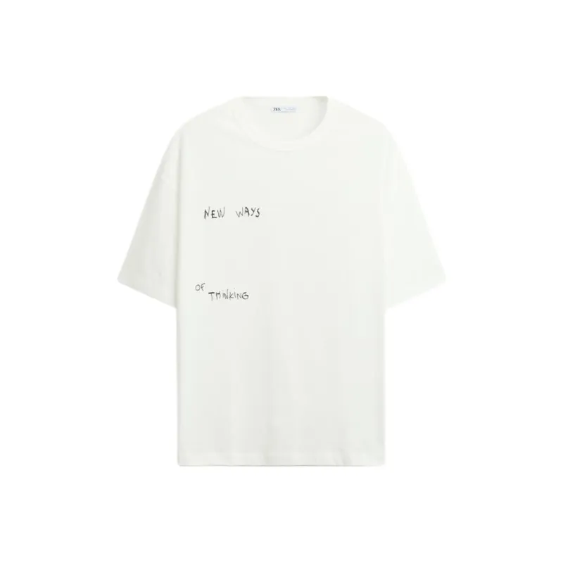 ZARA T Shirts Men Frosted White-0