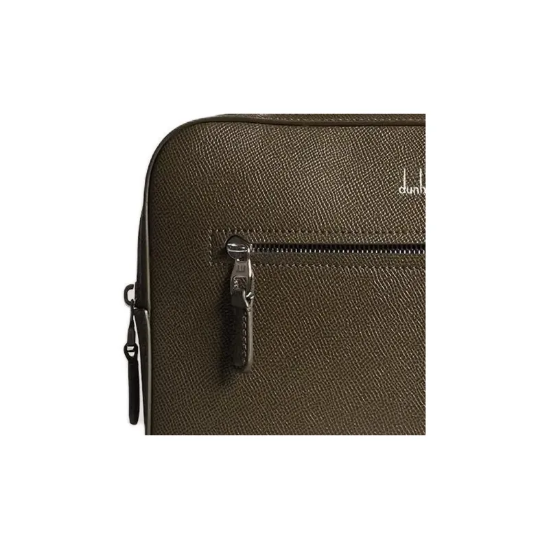 Dunhill Full Grain Calfskin Leather Clutch Handbag Men's Olive-2