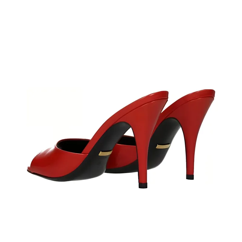 GUCCI Slide Slippers Women's Red-3