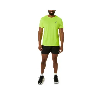 Asics Dry Running Shirts T Shirt Men's Safety Yellow